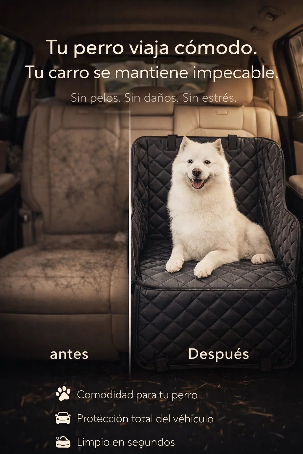 PROTECTOR DE ASIENTOS DE CARRO 🐾🐕🚗✨