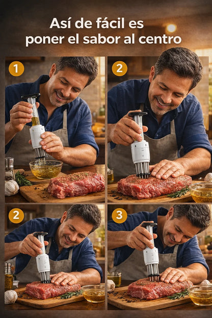 Inyector de salsas para carne - Adoba desde El Interior 💉🥩👨🏻‍🍳