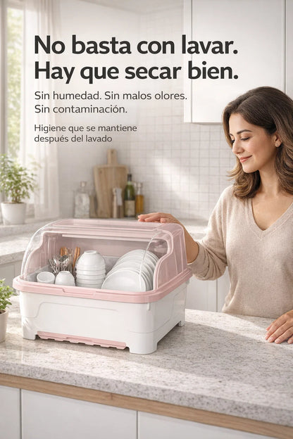 ESCURRIDOR DE PLATOS 2 EN 1 MODERNO 🍽️🧼🧽
