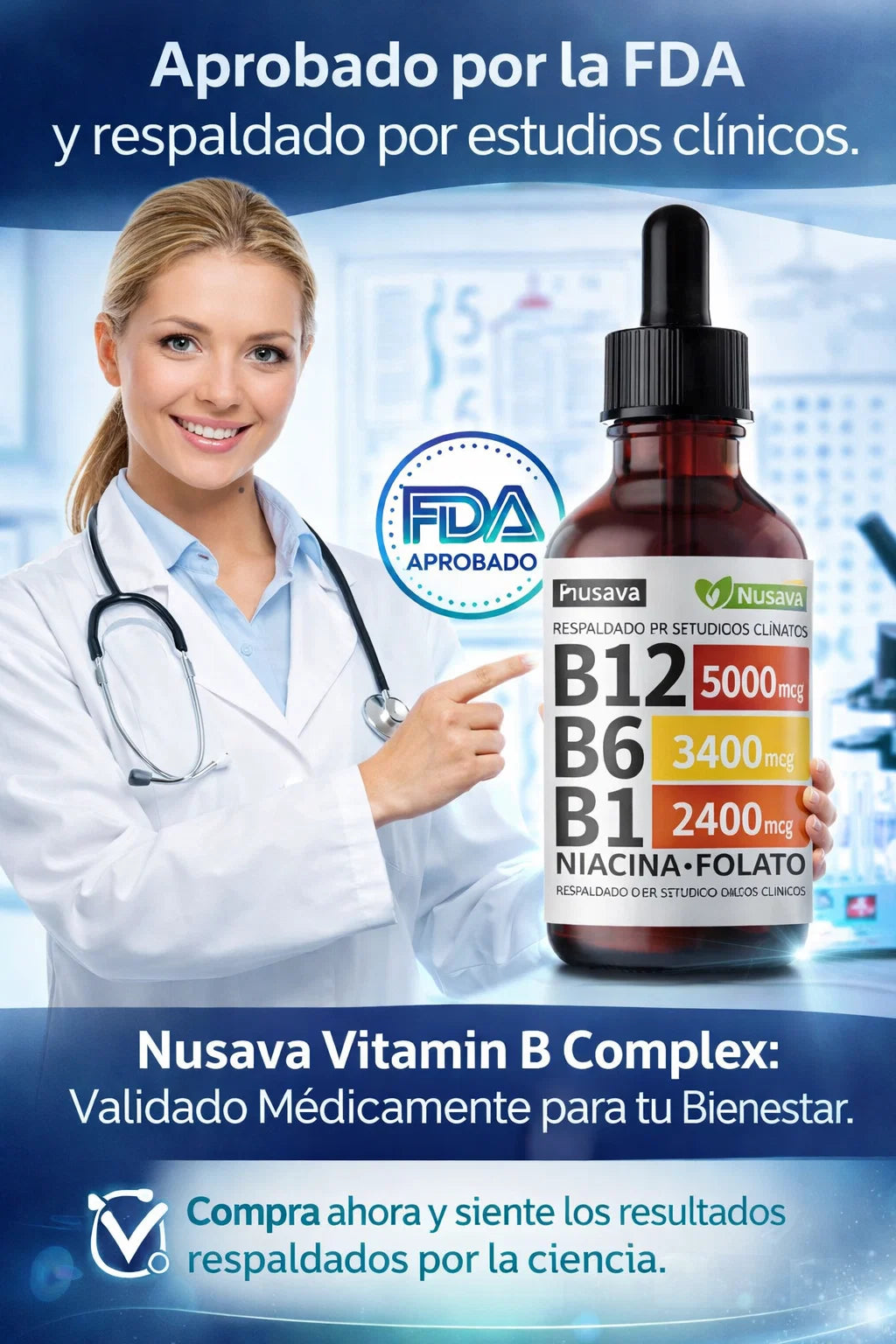 NUSAVA VITAMIN B COMPLEX - RECUPERA TU ENERGIA Y ENFOQUE MENTAL 🍃🧠✨
