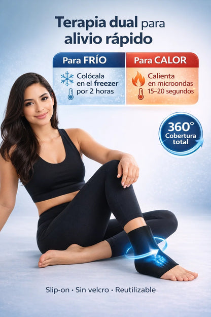 Tobillera x compresión frio o caliente - Esguince / torcedura + inflamación inmediata → alivio 360° sin correas ❄️🔥