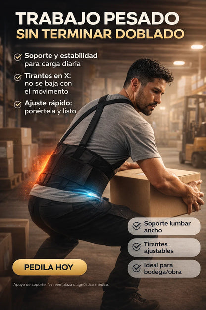 Faja Lumbar - Para Cargar Peso / Evita Lesiones 🤕🏋🏻📦✨