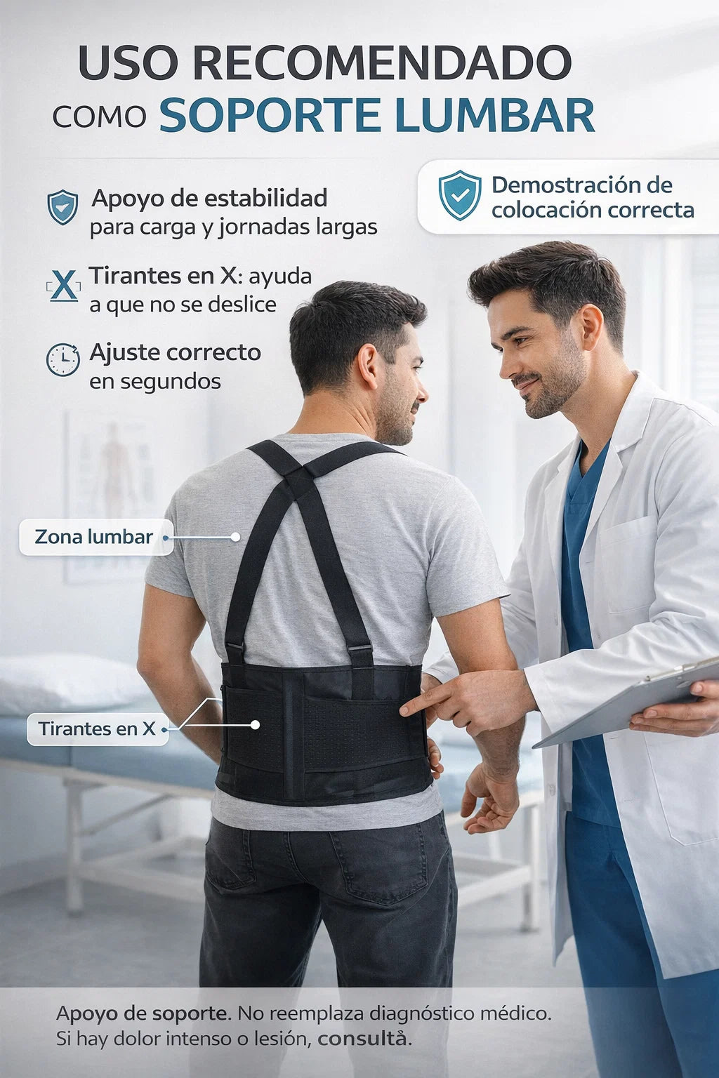 Faja Lumbar - Para Cargar Peso / Evita Lesiones 🤕🏋🏻📦✨