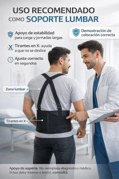 Faja Lumbar - Para Cargar Peso / Evita Lesiones 🤕🏋🏻📦✨
